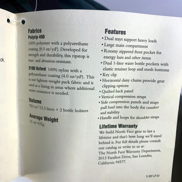 VTG The North Face Day Hiker Lumbar Fanny Pack Alpine Green Black Water Holder - Picture 6 of 16